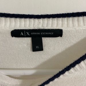 White long sleeve with black detail